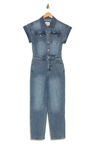 Habitual Denim Jumpsuit In Wshd Black