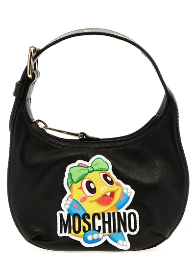 Moschino Bubble Bobble Hand Bags In Black