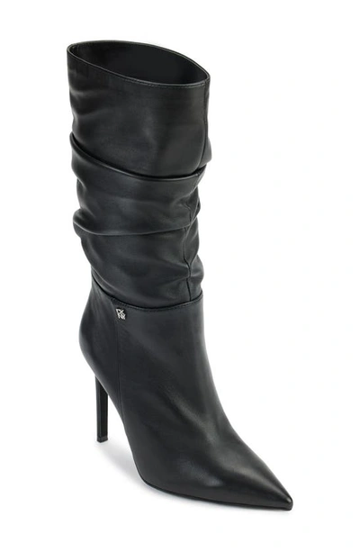 Dkny Maliza Pointed Toe Slouch Boot In Black