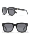 Gucci 52mm Square Sunglasses In Black Black Grey