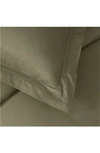 Pure Parima 500 Thread Count 100% Certified Egyptian Cotton Sateen Double Hemstitch Yalda Duvet Cove In Olive