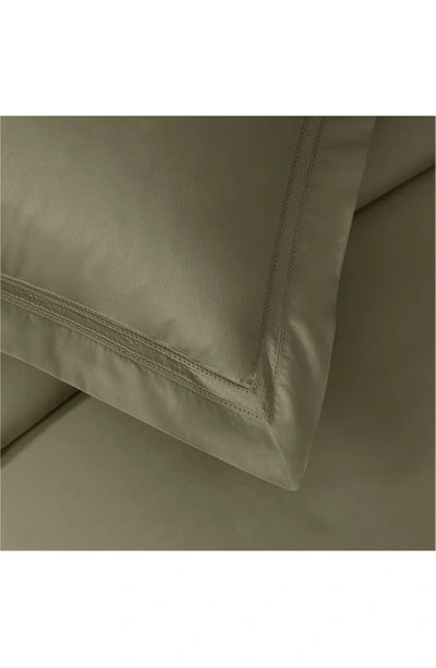 Pure Parima 500 Thread Count 100% Certified Egyptian Cotton Sateen Double Hemstitch Yalda Duvet Cove In Olive