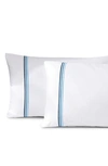 Pure Parima Set Of 2 Triple Luxe 700 Thread Count Sateen Pillowcases In Teal
