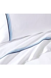Pure Parima 700 Thread Count 100% Certified Egyptian Cotton Sateen Bratta Embroidery Triple Luxe Sat In Ocean