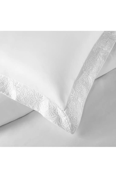 Pure Parima 500 Thread Count 100% Certified Egyptian Cotton Sateen Embroidered 3-piece Ariane Duvet In White