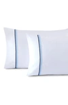Pure Parima Set Of 2 Triple Luxe Sateen Pillowcase In Ocean