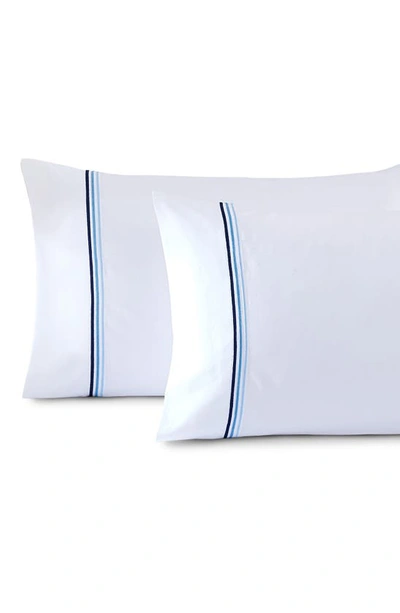 Pure Parima Set Of 2 Triple Luxe Sateen Pillowcase In Ocean