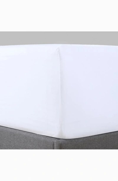 Pure Parima Sateen Fitted Sheet In White