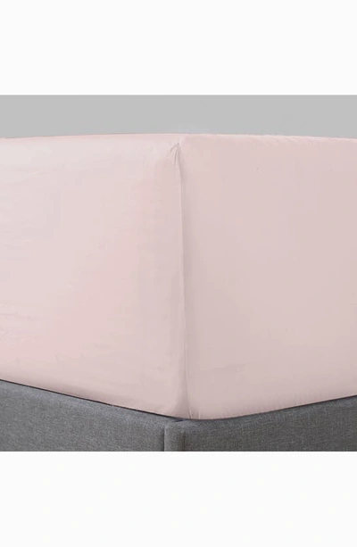 Pure Parima Sateen Fitted Sheet In Soft Peach