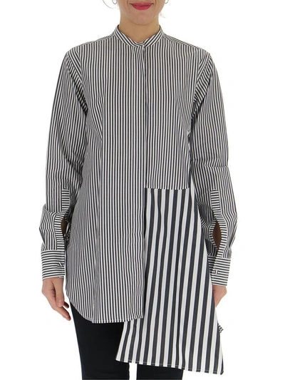 Ports 1961 Contrasting Stiped Paneled Shirt In Multi