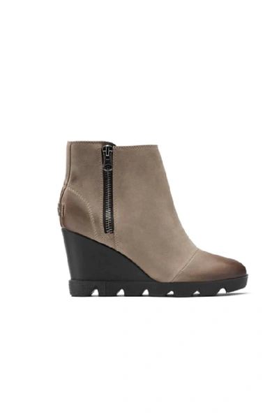 Sorel Joan Uptown Zip Bootie In Khaki,black In Multi