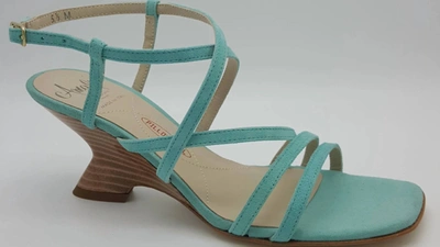 Amalfi By Rangoni Firma Wedge Sandal In Turquoise In Blue
