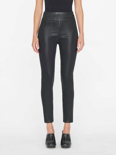 Frame Jet Set Skinny Crop Slit Jeans In Noir Coated In Multi