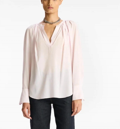 A.l.c Nomad Silk Top In Calcite In Multi