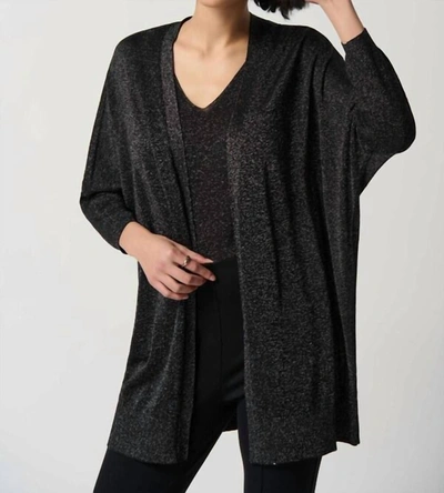 Joseph Ribkoff Sweater Knit And Lurex Two-piece Set In Black Silver