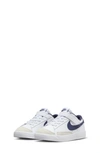 Nike Kids' Blazer Low '77 Low Top Sneaker In White/ Football Grey/ Navy