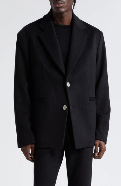 The Elder Statesman Rima Relaxed Fit Wool & Cashmere Sport Coat In Black