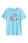 Under Armour Kids' Box Logo Graphic Tee In Sky Blue