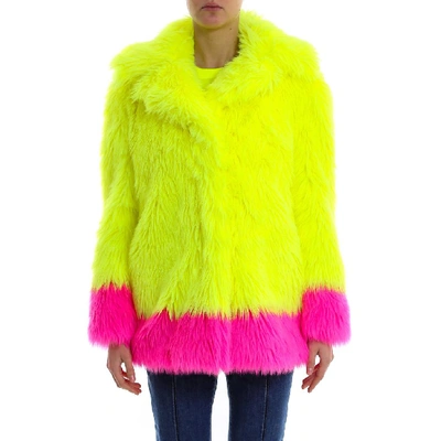 Alberta Ferretti Contrasting Faux Fur Jacket In Multi