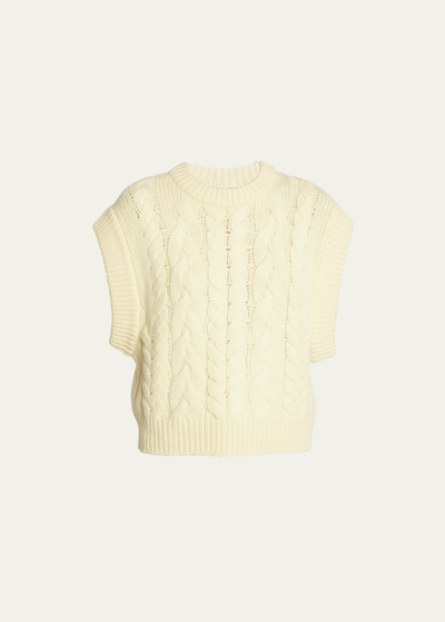 Lisa Yang Hayley Cashmere Sweater Vest In Lemon Sorbet