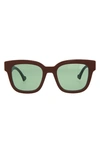 Gucci 52mm Square Sunglasses In Brown Black Green