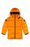 Andy & Evan Kids' Galactic Reversible Hodded Puffer Jacket In Orion Orange