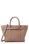 Mulberry Small Zipped Bayswater Leather Satchel In Sable