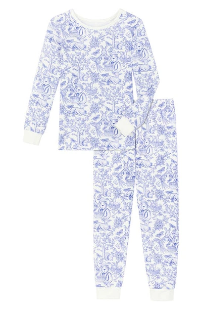 Bedhead Pajamas Kids' Print Fitted Stretch Organic Cotton Two-piece Pajamas In Fairytale Forest
