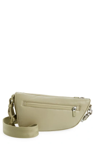 Burberry Shield Leather Crossbody Bag In Neutrals