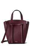 Mulberry Mini Clovelly Leather Tote In Black Cherry