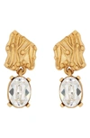 Oscar De La Renta Crystal Drop Earrings