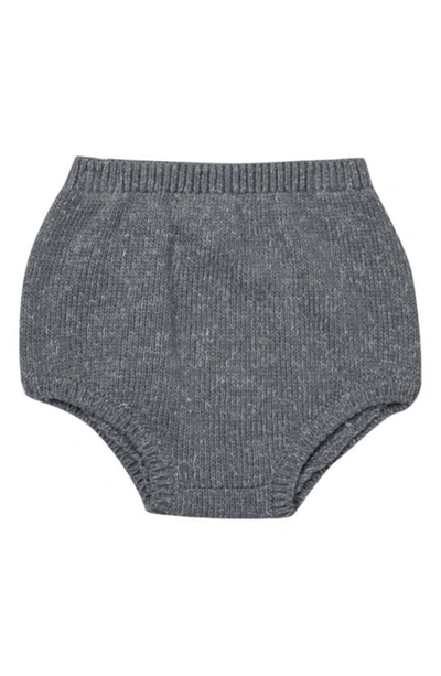 Rylee + Cru Babies' Organic Cotton & Linen Sweater Bloomers In Grey
