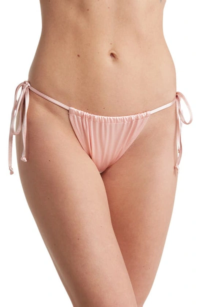 Good American Tiny Ties Bikini Bottoms In Bubble Pink003