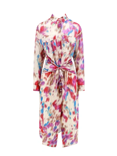 Isabel Marant Étoile Dress In Beige/raspberry