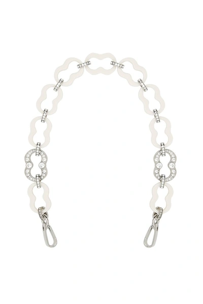 Prada Plexi Chain Strap In Bianco (white)