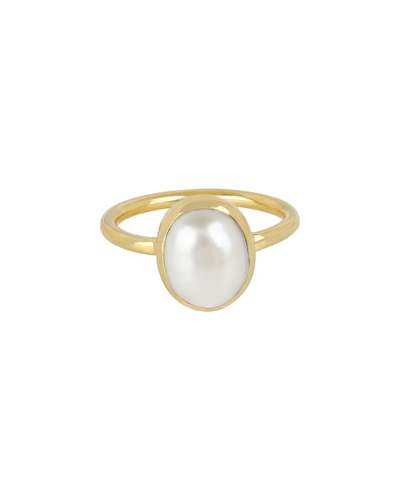 Tiramisu 14k Gold Vermeil 925 Silver 3.75 Cts. Pearl Ring