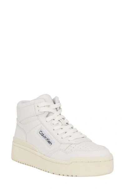 Calvin Klein Arezi High Top Sneaker In White