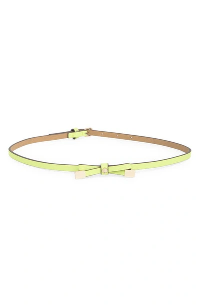 Kate Spade 8mm Shoestring Bow Belt In Limeade