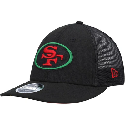 New Era Black San Francisco 49ers Black Excellence Collection Trucker Low Profile 9fifty Snapback Ha
