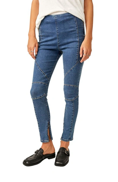 Free People Bella Moto Skinny Jeans In Prophecy