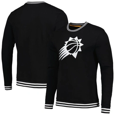 Stadium Essentials Black Phoenix Suns Club Level Pullover Sweatshirt In Heather Gray