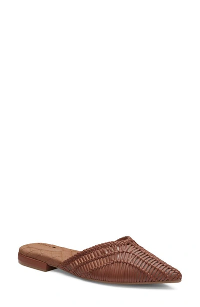 Birdies Swan Mule In Cognac Woven Leather