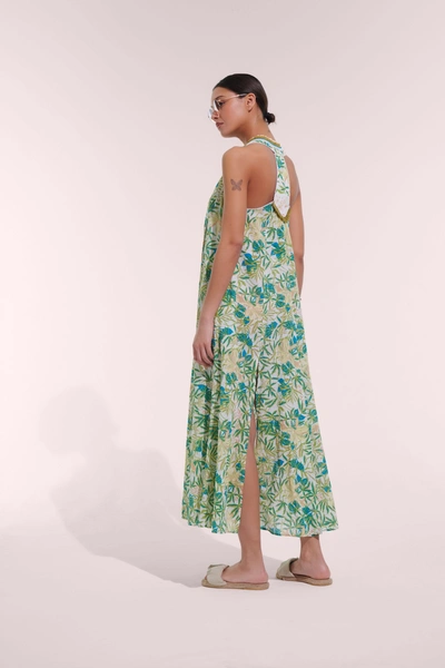 Poupette St Barth Long Dress Nava In Green Orchid