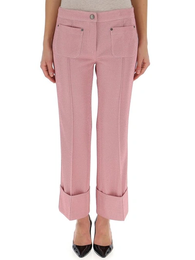 Marco De Vincenzo Crop Tailored Trousers In Pink