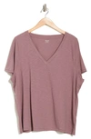 Madewell Whisper Cotton V-neck T-shirt In Fig