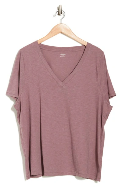 Madewell Whisper Cotton V-neck T-shirt In Fig