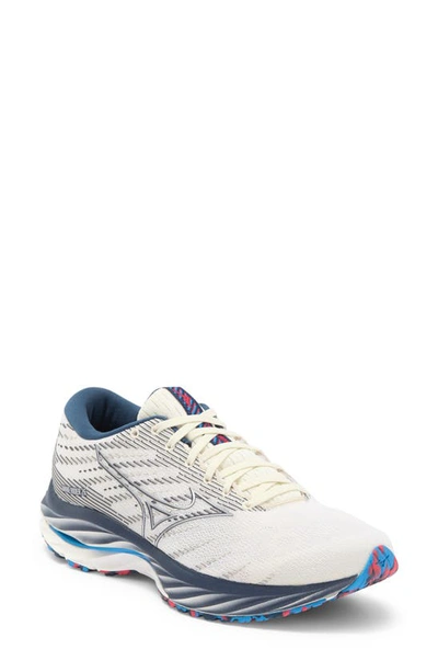 Mizuno Wave Rider 26 Sneaker In White-silver