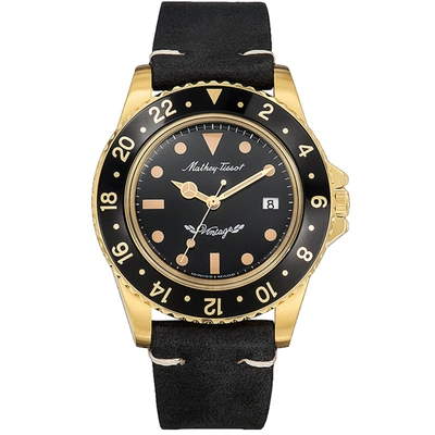 Mathey-tissot Men's Vintage Black Dial Watch