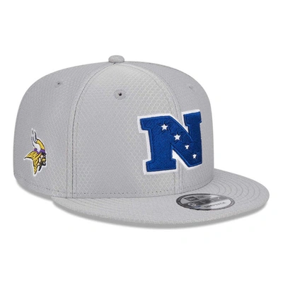 New Era Gray Minnesota Vikings 2024 Pro Bowl 9fifty Adjustable Snapback Hat