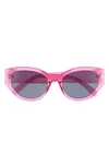 Bp. Angular Oval Sunglasses In Pink